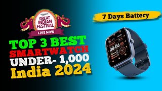 33  Top 3 best smartwatch under 1k  big battery smartwatch  best smartwatch [upl. by Aihsatal]