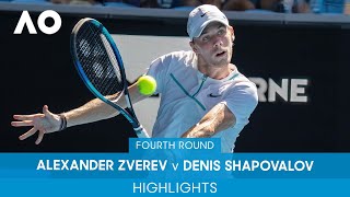 Alexander Zverev v Denis Shapovalov Highlights 4R  Australian Open 2022 [upl. by Kosey423]