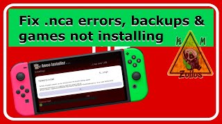 Switch tutorial  Fix nca errors and quotfailed to installquot errors with backups  games not installing [upl. by Manson259]