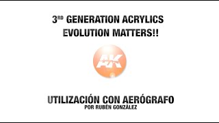 Utilización con aerógrafo  3ra Generación Acrílicos por AKInteractive ESP [upl. by Aram]