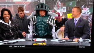 Lee Corso picks Michigan State to beat Ohio State [upl. by Aranahs]