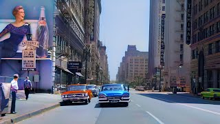 Los Angeles 1960s Hollywood and Downtown  4k and Remastered [upl. by Anirtik649]