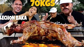 450000 PESOS 70KGS ONE WHOLE LECHON BAKA WITH mysteriousguyvlogSA ROSARIO BATANGAS [upl. by Yennaiv]