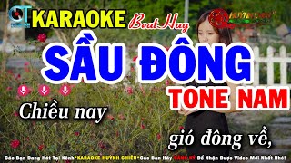 Karaoke Sầu Đông Tone Nam Nhạc Sống Beat Mới Karaoke Huỳnh Chiêu [upl. by Leopold764]