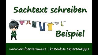 Sachtext schreiben  Beispiel mit Fehlersuche [upl. by Gastineau682]