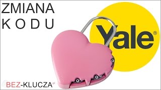 Zmiana kodu  kłódka szyfrowa YALE YHEARTPINK code change [upl. by Gaul856]