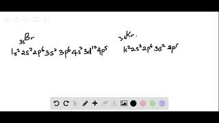 Bromine is a highly reactive liquid whereas krypton is an inert gas Explain the difference based o [upl. by Akaenahs]