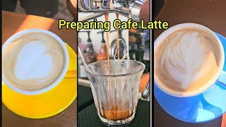 LETS PREPARE CAFE LATTE coffee cafelatte food [upl. by Rento]