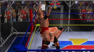 AKI Evolution  Batista vs Goldberg Hell In A Cell Match [upl. by Ellehsyt110]