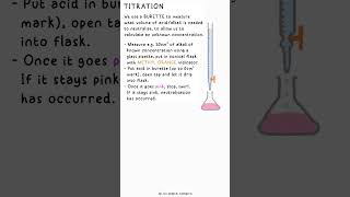 TITRATION  Chemistry Science Revision GCSE school exams [upl. by Atter]