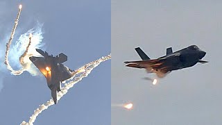 2023 Pacific Air Show  F22 amp F35 FLARE DEMOS [upl. by Rammaj]