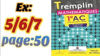 tremplin mathématiques 1AC exercices 567 page 50 [upl. by Soluk]