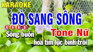 Karaoke Đò Sang Sông Nhạc Sống Tone Nữ  Huỳnh Anh [upl. by Dlaregztif]