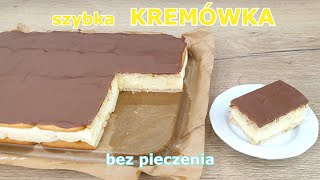 Ekspresowa KREMÓWKA która rozpływa się w ustach 👌 szybkie ciasto bez pieczenia do kawy ☕ napoleonka [upl. by Asssilem57]