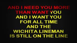 SC2334 06 Campbell Glen Wichita Lineman karaoke [upl. by Tabbatha]