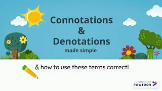 Easy Connotation and Denotation English Language Examples [upl. by Shaum468]