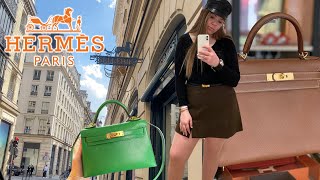 BACK IN PARIS Faubourg Saint Honoré HERMÈS LUXURY SHOPPING VLOG → BIRKINS amp KELLYS  Full Store Tour [upl. by Broderic860]