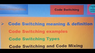 What is Code Switching and Code Mixing  Definition Types amp examples [upl. by Kunkle]