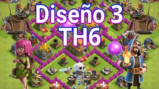 Diseño de Ayuntamiento nivel 6  Diseño 3  Con repeticiones  2021  Clash of Clans [upl. by Vergos13]