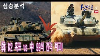 韓 K2 흑표전차 vs 中 99식 전차 전력비교 [upl. by Landau]