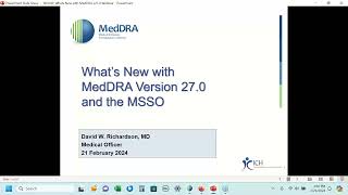 2024 02 21 Whats New with MedDRA V270 and the MSSO [upl. by Anom]