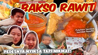 CHALLENGE MAKAN BAKSO PAKE SAMBEL RAWIT PEDESNYA BIKIN MENJERITTT [upl. by Havstad]