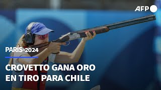 La chilena Francisca Crovetto gana el oro olímpico en prueba de skeet en tiro  AFP [upl. by Leandre]