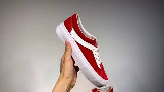 Vans Bold Ni Red Red Low Top Classic Retro Red White Low Top Casual Fully Vulcanized Sneakers [upl. by Tommy691]