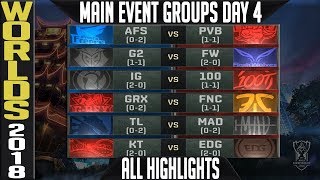 Worlds 2018 Day 4 Highlights ALL GAMES Main Event [upl. by Venita]