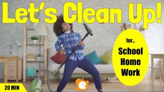 Clean Up Song  20Minute Loop for Schools Families Factories and MORE [upl. by Maryjo]