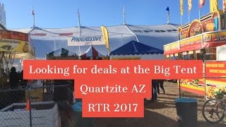 Checking out the Big Tent in Quartzite while at the Rubber Tramp Rendezvous 2017 [upl. by Nomad]