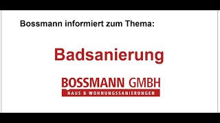 BADSANIERUNG von Bossmann  Fliesen amp Sanitär verlegen und montieren lassen im Badezimmer Wellness [upl. by Julius449]