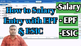 salary entry with EPF amp ESI entry in tally [upl. by Ardeth]