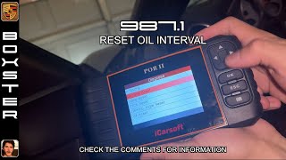 Reset Oil Interval  Porsche Boxster 9871 and 9872 2005  2012 [upl. by Myca]