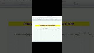 Matriz a vector en mathcad [upl. by Neret437]