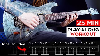 BEST 25 MIN GUITAR TECHNIQUE WORKOUT Alternate Picking Sweep Picking Legato Tapping [upl. by Ylhsa14]