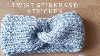 WOW Einfaches Stirnband stricken mit Schleifentwist  Für Anfänger geeignet [upl. by Greenfield924]