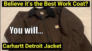 Best Work Coat Carhartt Mens Relaxed Fit Duck BlanketLined Detroit Jacket [upl. by Naujd]