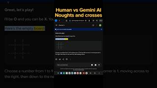 Ai Noughts amp Crosses FAIL 🤯 ai tictactoe gemini artificialintelligence aitechnology aiinsight [upl. by Coppinger]