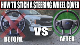 DIY How to install a steering wheel stitching cover F150 Raptor [upl. by Narahs]