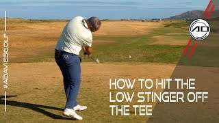 How To Hit The Low Stinger Shot Off The Tee [upl. by Airtemad]