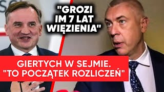 Giertych w Sejmie zapowiada quotGrozi im 7 lat więzieniaquot Padły nazwiska [upl. by Atinuj]