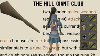 The Hill Giant Club F2P PKING OSRS  Combat Lvl 66  MxrcoPoloKG [upl. by Applegate]