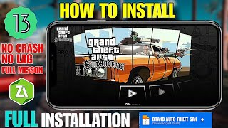 HOW TO INSTALL GTA SAN ANDREAS IN ANDROID  HOW TO INSTALL GTA SA IN MOBILE  NO CRASH  NO LAG [upl. by Nepets]