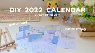 How to make desk calendars at home 🖨 printer settings using Canon Pixma 🌼 sticker business vlog [upl. by Alpheus521]