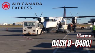 Trip report Air Canada Jazz DHC Dash 8Q400 Montreal YUL SaguenayBagotville YBG [upl. by Ahsir]