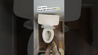 🚽New toilet is snug tight amp crooked humoryoutubeshortsshorts shortvideocomedydiybathroomlol [upl. by Ruford]