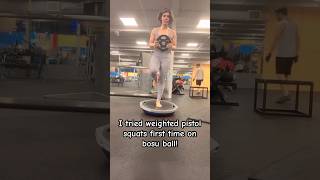 Weighted pistol squats on bosu [upl. by Aber]