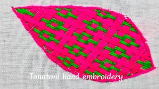 bordados a mano paso a pasoleaf stitch embroidery bordados de flores [upl. by Athey762]