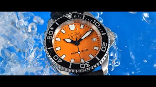 Scurfa Watches Diver One D1 500 Gloss Orange 2023 [upl. by Kilah216]